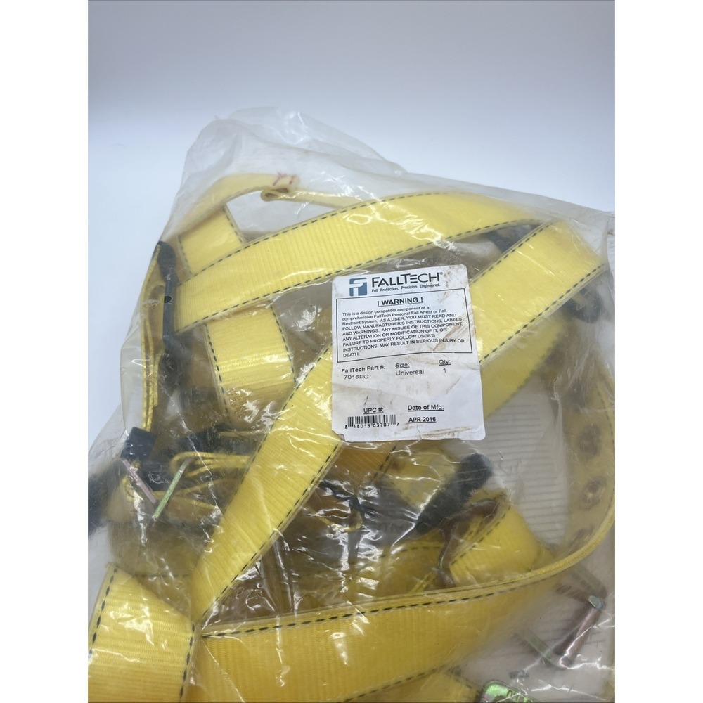 FallTech 7016PC Contractor Full Body Harness - Universal - NEW in Bag